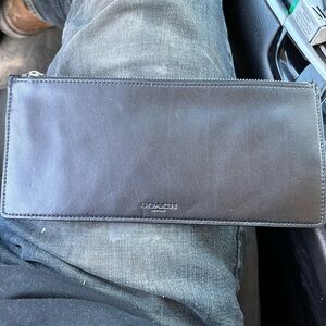 Coach zip up bankers bag or pouch